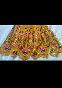 Yellow Embroidered Kurta Set for wedding function