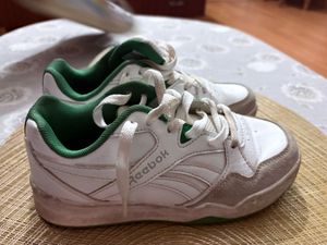 Reebok White & Green Sneakers