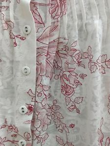 White Pink Floral  Shrug