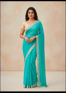 Elegant Turquoise Saree