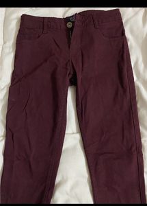 Y2K Burgundy Flare Pants