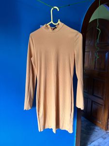 Stylish Mock Neck Long Sleeve Dress