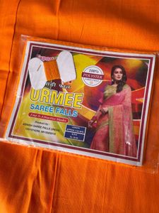 Elegant Orange Embroidered Saree
