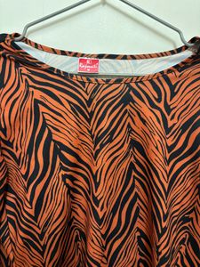 Animal Print Full Sleeves Top