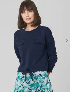 Vero Moda Navy Pullover Top with Pockets
