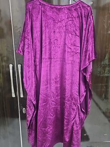 Elegant Purple kaftan with Floral Details