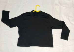 Sassafras Korean Style Black Turtle Neck Top🖤✨