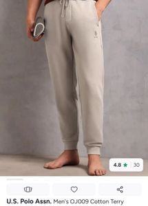 U.S. Polo Assn. Men's Lounge Joggers - L - Steel