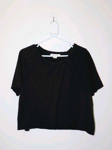 Black Cropped T-Shirt