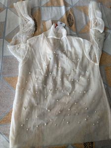 Sheer Pearl Embellished Top