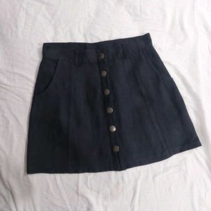 *Authentic* FIRETRAP Black Button-Front Skirt