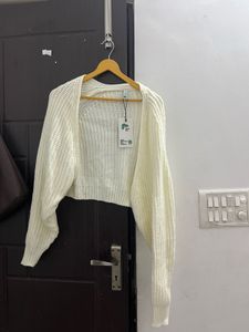 Cream Knit Cropped korean bolero🧚🏻