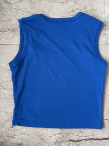 Vibrant Blue Square Neck Tank Top