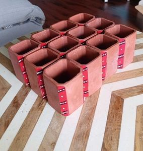 Set of 12 Terracotta Glasses