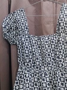 Square Neck Puff Sleeve MINI Dress