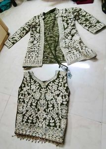 Embroidered Kurta Set with Palazzo Pants