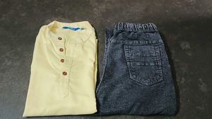 Boys Casual Kurta and Jeans Set