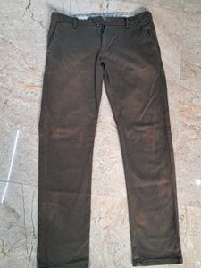 Olive Green Casual Pants