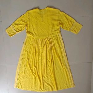 Yellow Embroidered Kurta