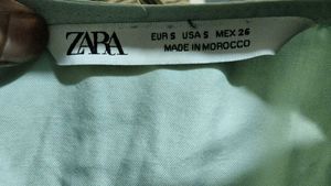 Zara Light Blue V-Neck Romper with Belt