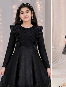 Girls Black Party Dress