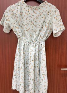 Light Blue Floral Print Dress