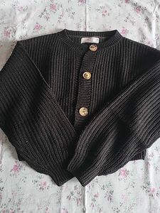Chic Black Knit Cardigan