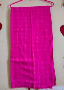 Vibrant Pink Checked Scarf & Stole