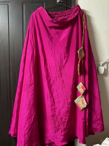 Vibrant Pink  Silk Ethnic Skirt