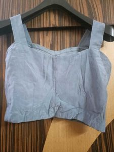Strap Bustier ,Long Jacket with Drape Skirt