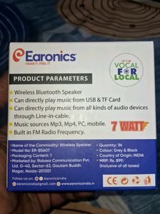 Earonics < Bluetooth Music >