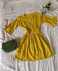 🔴 Clearance Sale🔴 Yellow Short Kurti /Dress