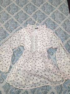 Chic Floral Print Tunic Top