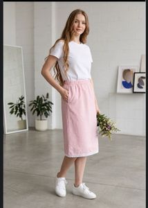 Stylish Pink Gingham Skirt