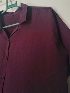 Stylish Purple Button-Up Shirt
