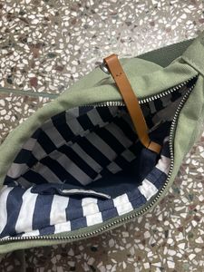 Light Green Canvas Crossbody Bag