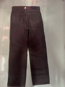 Dark brown washed denim jeans