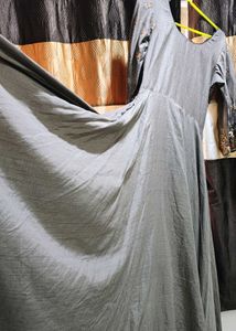 Elegant Grey Ethnic Gown full length