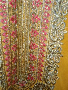 Yellow Embroidered Kurti