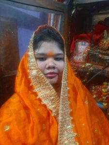 Beautiful Orange sareeta with Embellishments