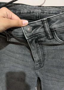 Grey Wash Wide Leg Jeans