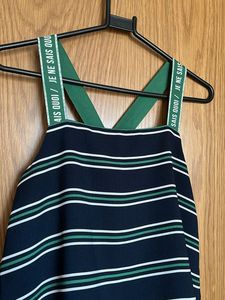 Striped Tank Top with Accent Straps