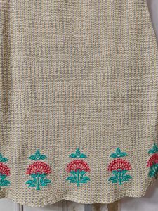 Max Linen Cotton Embroidered Sleeveless Kurta Top