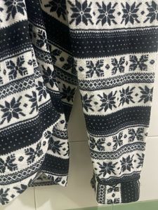 Cozy Snowflake Print Button-Up Shirt