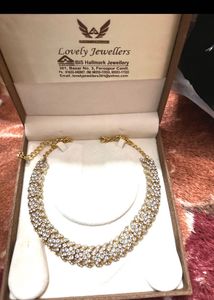 Artificial Diamond Sparkling Crystal Statement Nec