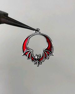 Gothic Bat Pendant Charm #BatCharm #GothicJewelry