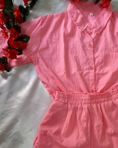 Pink Loose Coord Set