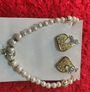 Elegant Pearl Necklace &amp; Earring Set