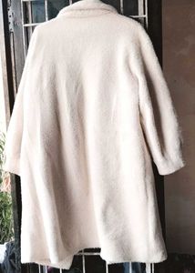 Creamy woolen korean coat