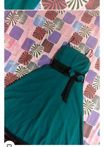 Charming Teal Fit &amp; Flare Dress